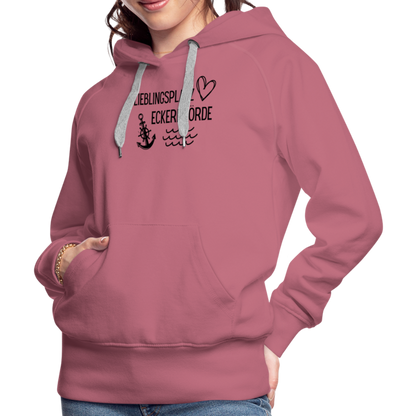 Frauen Premium Hoodie - Lieblingsplatz Eckernförde - Malve