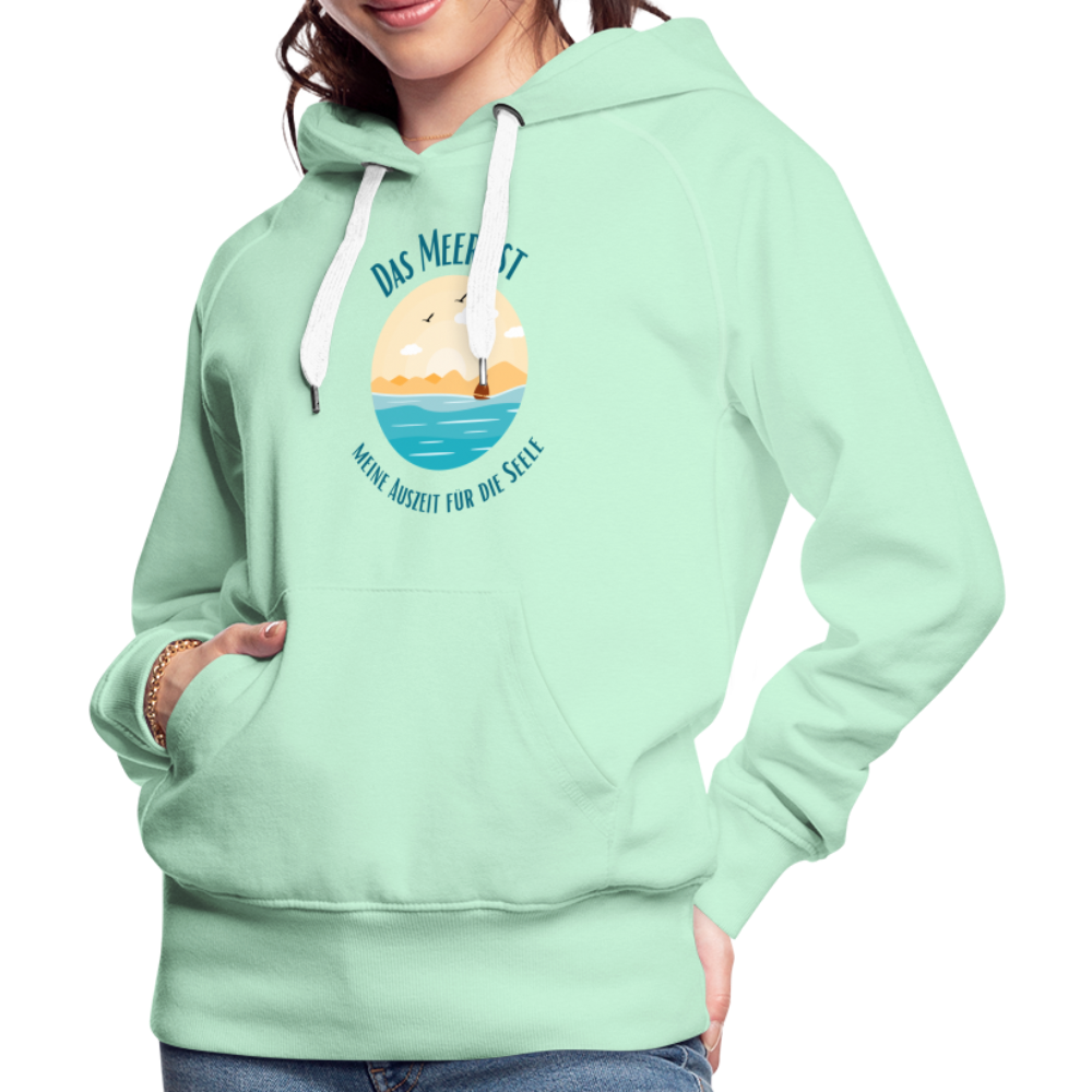 Frauen Premium Hoodie - Das Meer - helles Mintgrün