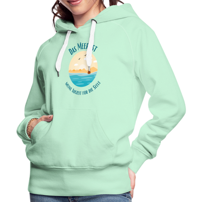 Frauen Premium Hoodie - Das Meer - helles Mintgrün