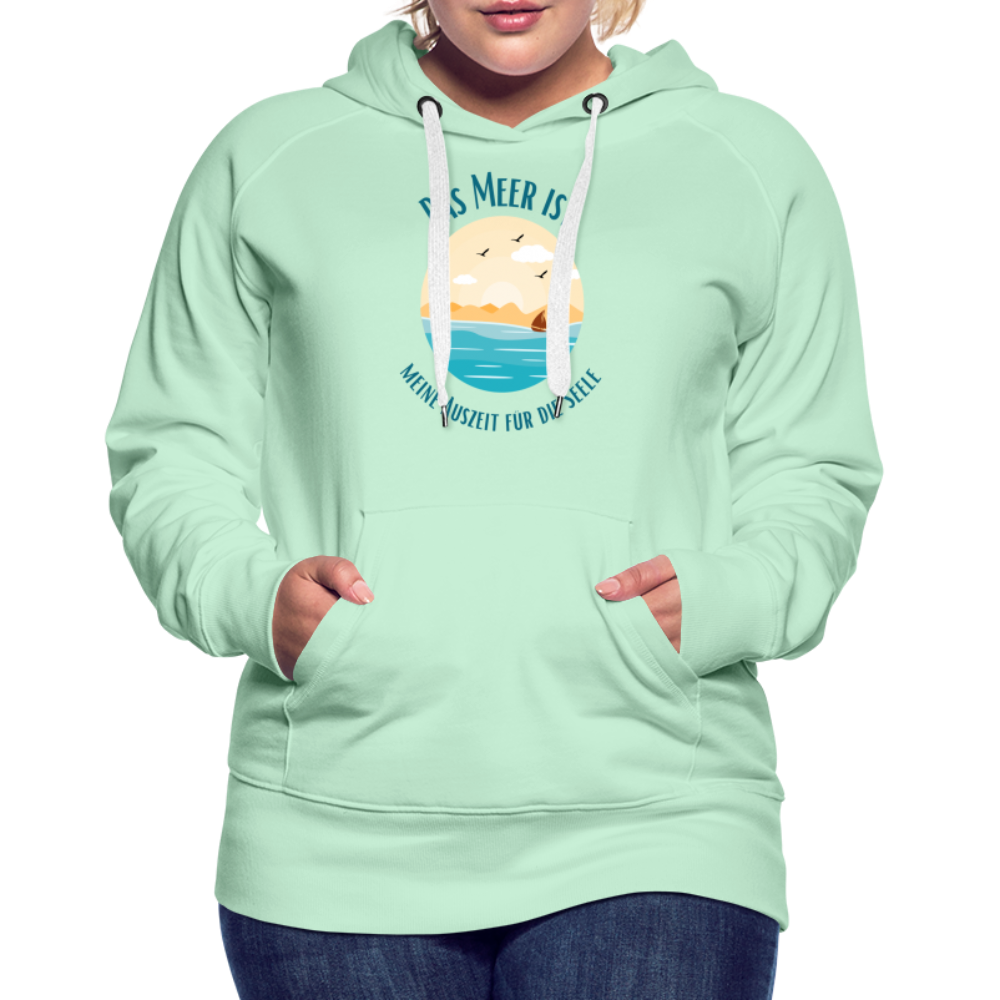 Frauen Premium Hoodie - Das Meer - helles Mintgrün