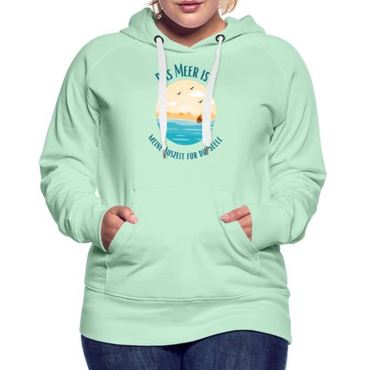 Frauen Premium Hoodie - Das Meer - helles Mintgrün