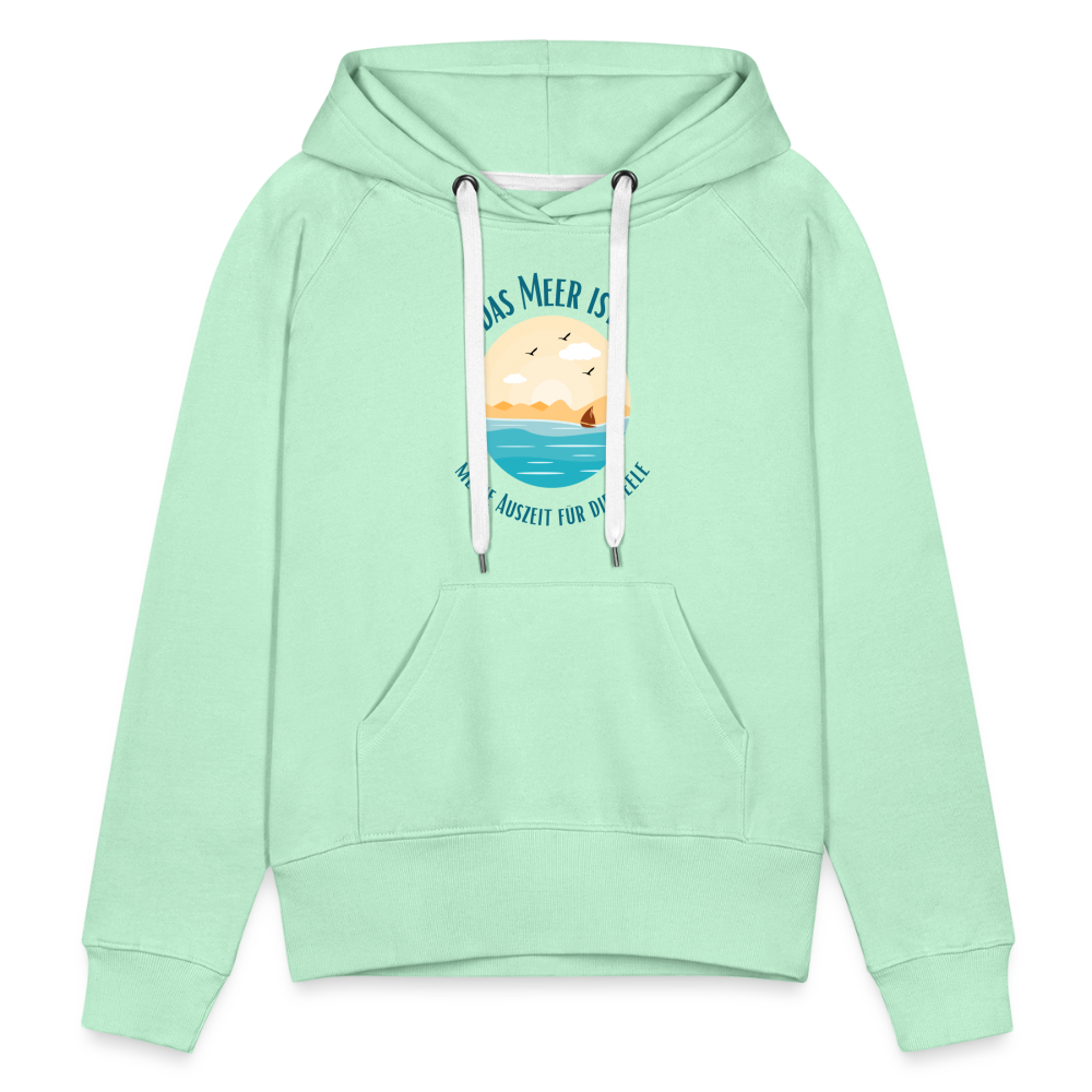 Frauen Premium Hoodie - Das Meer - helles Mintgrün