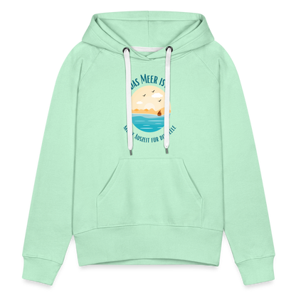 Frauen Premium Hoodie - Das Meer - helles Mintgrün