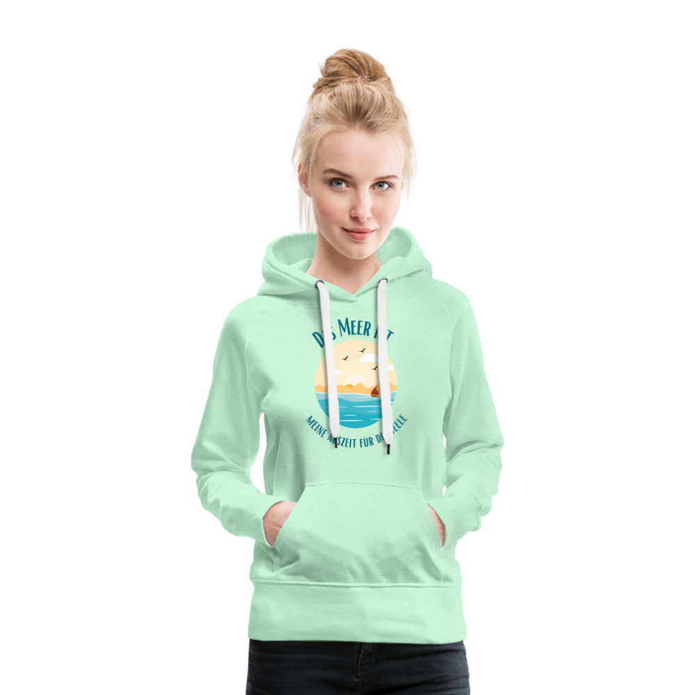 Frauen Premium Hoodie - Das Meer - helles Mintgrün