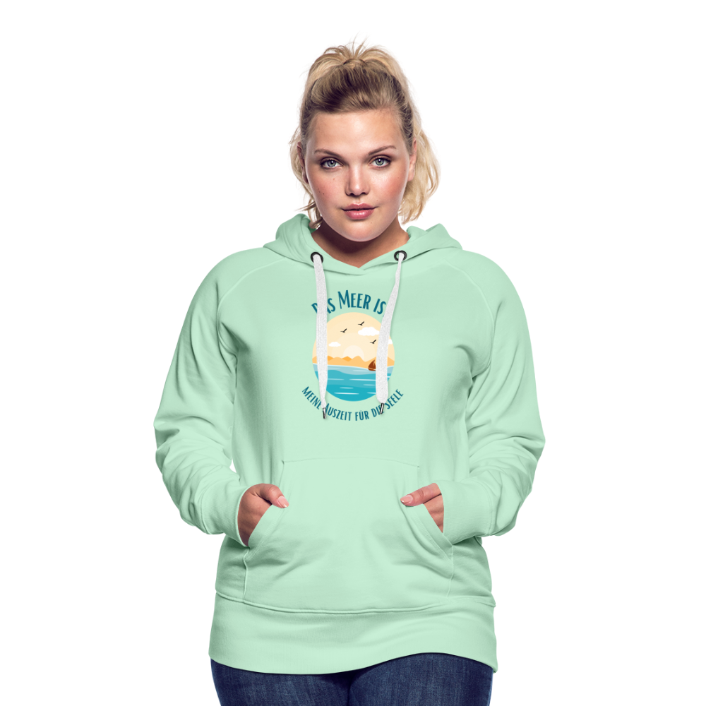 Frauen Premium Hoodie - Das Meer - helles Mintgrün