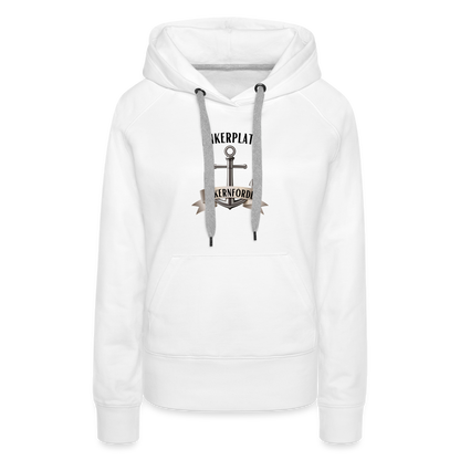 Frauen Premium Hoodie - Ankerplatz Eckernförde - weiß