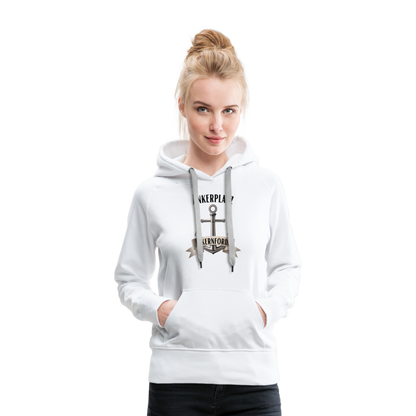 Frauen Premium Hoodie - Ankerplatz Eckernförde - weiß