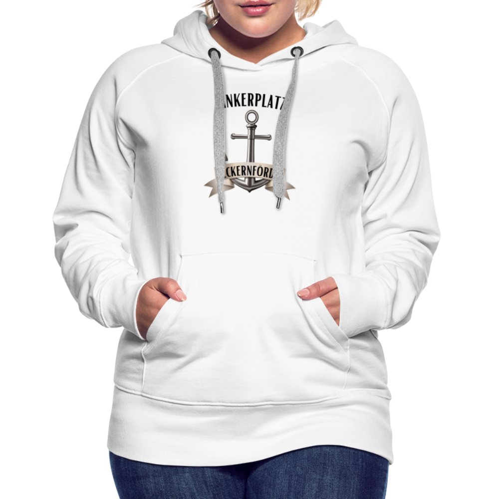 Frauen Premium Hoodie - Ankerplatz Eckernförde - weiß