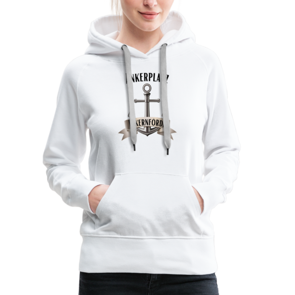 Frauen Premium Hoodie - Ankerplatz Eckernförde - weiß