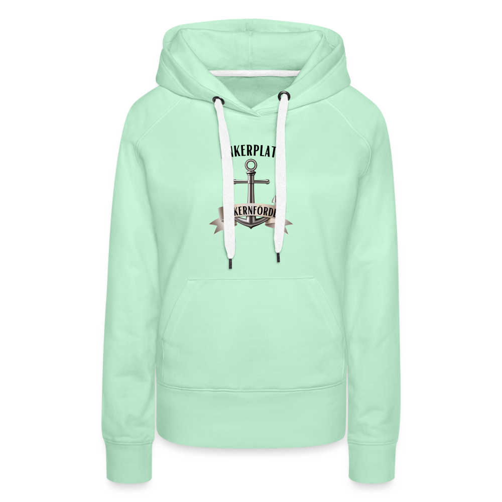 Frauen Premium Hoodie - Ankerplatz Eckernförde - helles Mintgrün