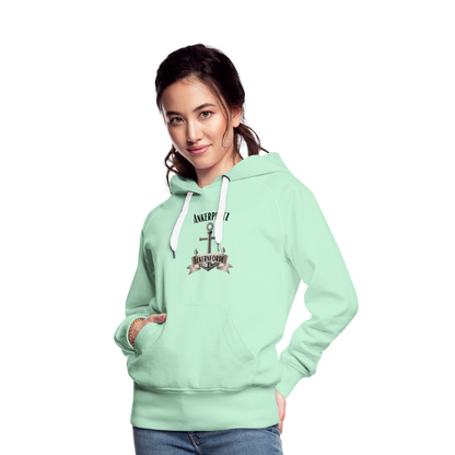 Frauen Premium Hoodie - Ankerplatz Eckernförde - helles Mintgrün