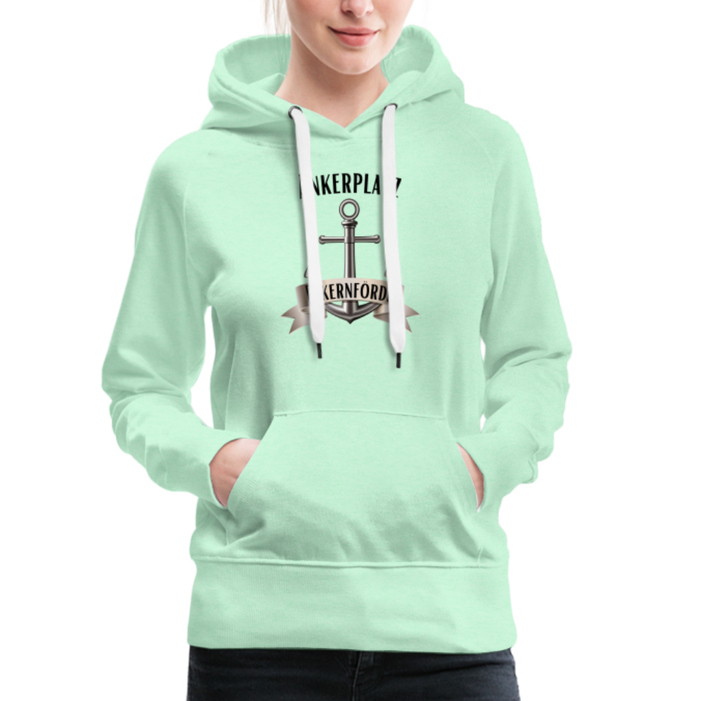 Frauen Premium Hoodie - Ankerplatz Eckernförde - helles Mintgrün