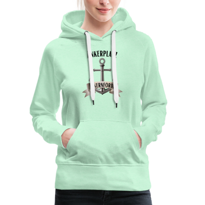 Frauen Premium Hoodie - Ankerplatz Eckernförde - helles Mintgrün