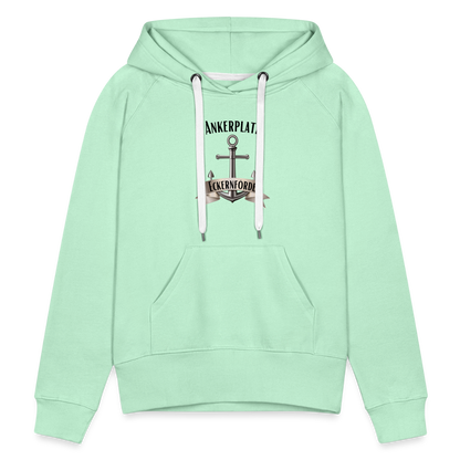 Frauen Premium Hoodie - Ankerplatz Eckernförde - helles Mintgrün