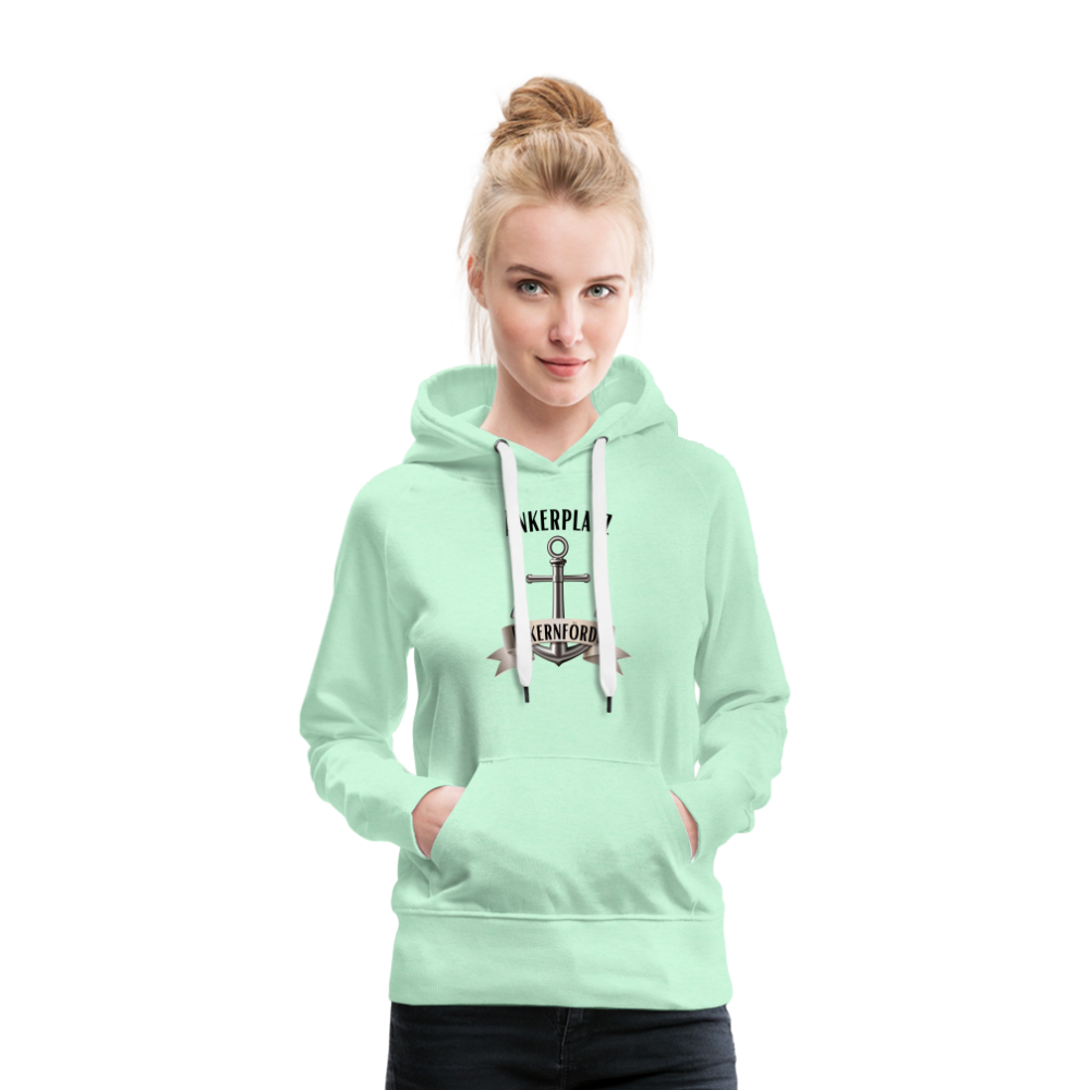 Frauen Premium Hoodie - Ankerplatz Eckernförde - helles Mintgrün