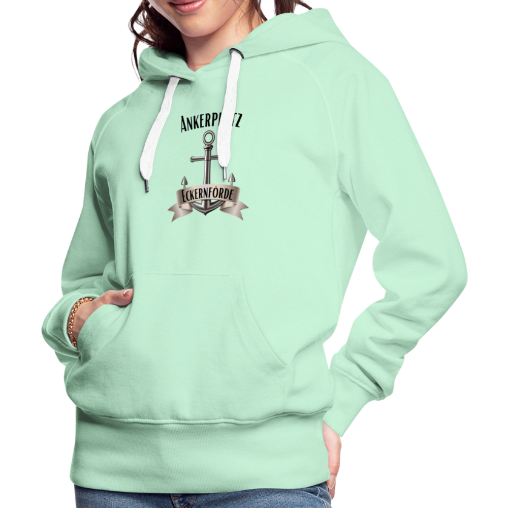 Frauen Premium Hoodie - Ankerplatz Eckernförde - helles Mintgrün