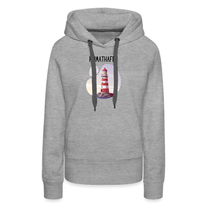 Frauen Premium Hoodie - Heimathafen - Grau meliert