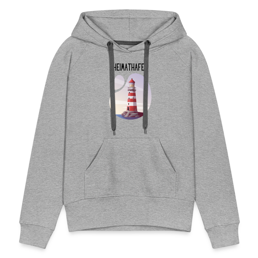 Frauen Premium Hoodie - Heimathafen - Grau meliert