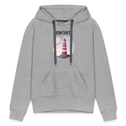 Frauen Premium Hoodie - Heimathafen - Grau meliert