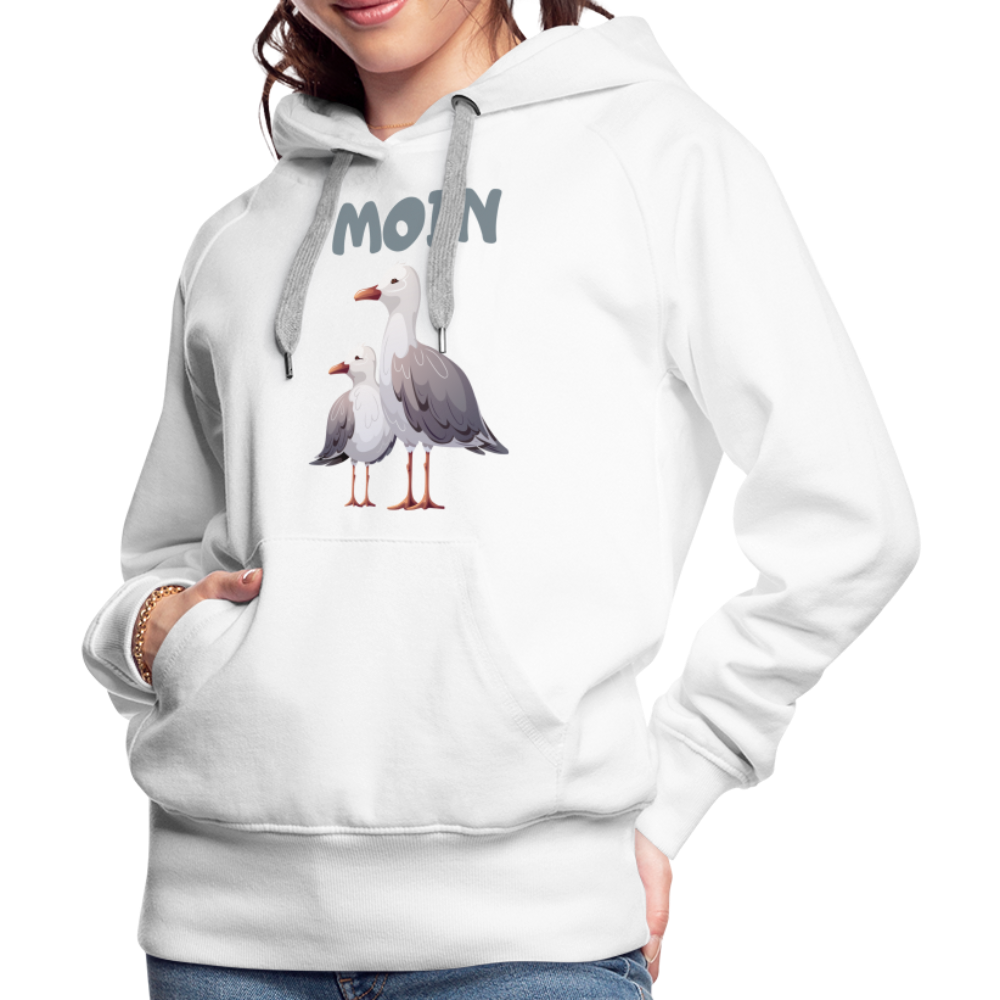 Frauen Premium Hoodie - Moin Möwe - weiß