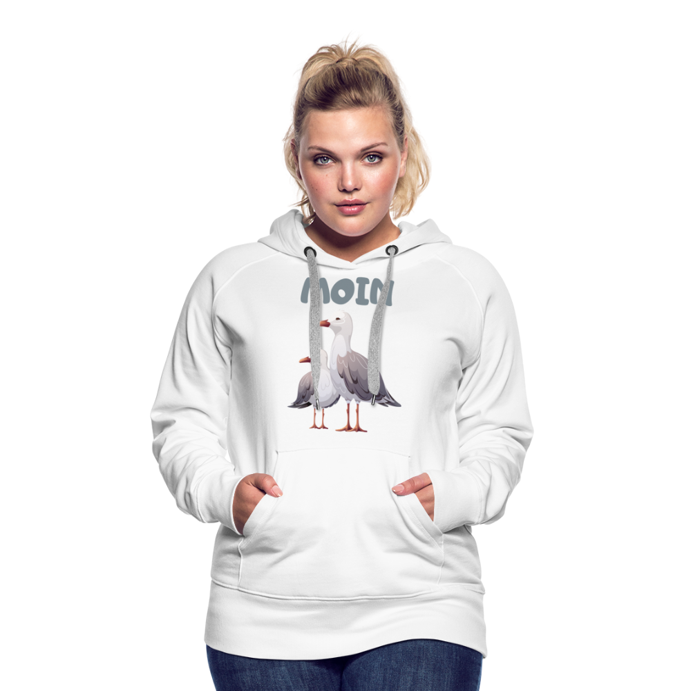 Frauen Premium Hoodie - Moin Möwe - weiß