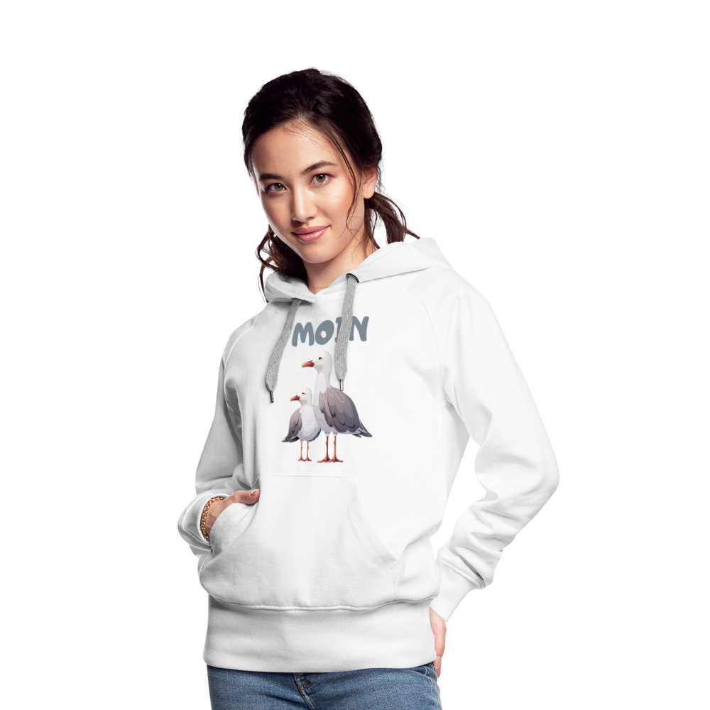 Frauen Premium Hoodie - Moin Möwe - weiß