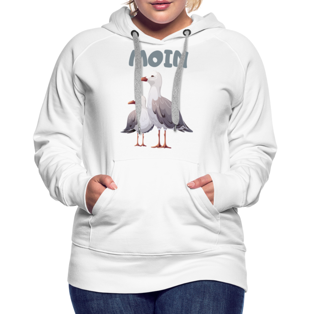 Frauen Premium Hoodie - Moin Möwe - weiß