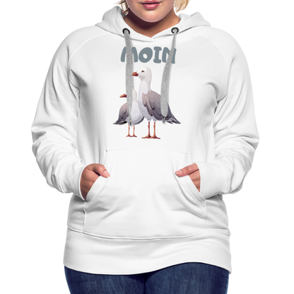 Frauen Premium Hoodie - Moin Möwe - weiß