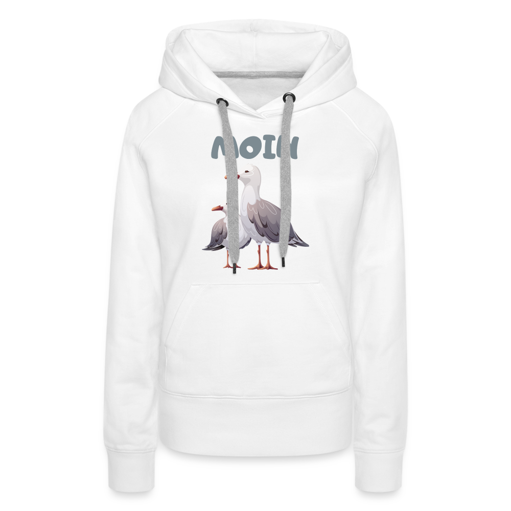 Frauen Premium Hoodie - Moin Möwe - weiß