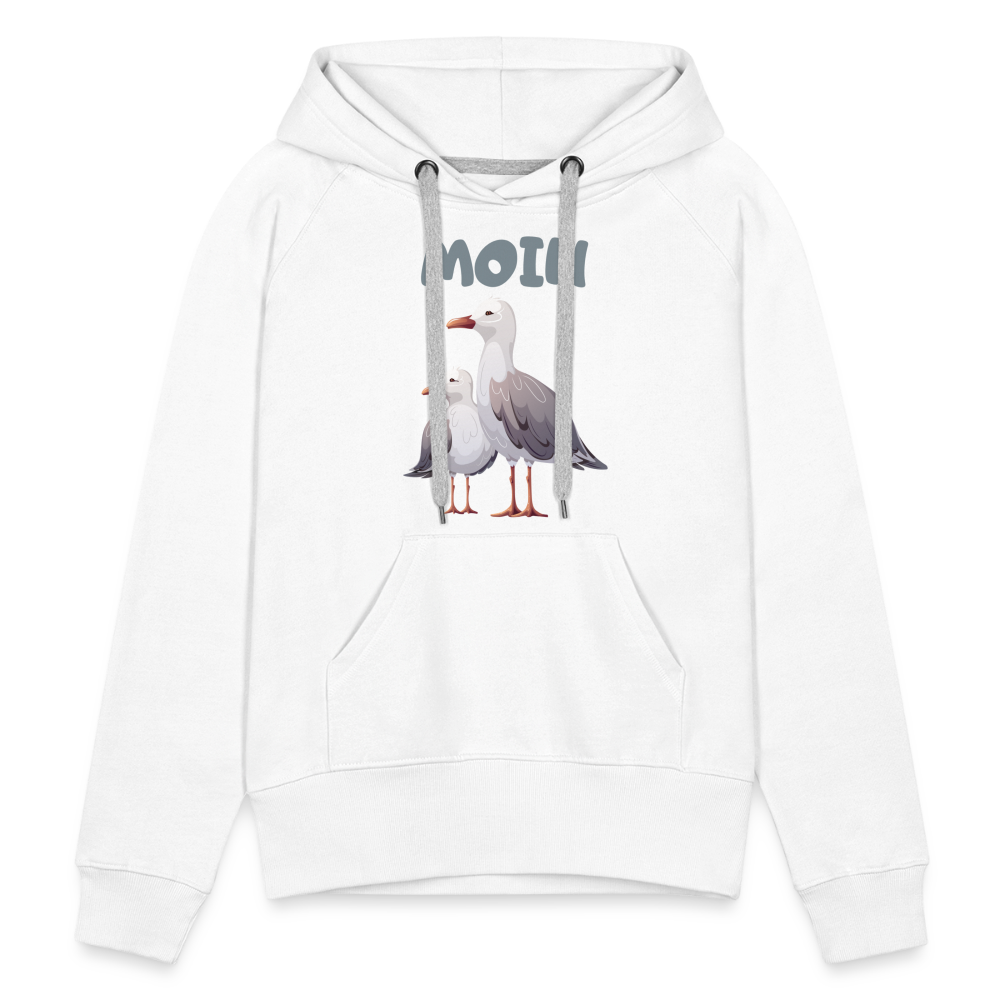 Frauen Premium Hoodie - Moin Möwe - weiß