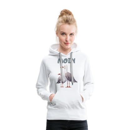 Frauen Premium Hoodie - Moin Möwe - weiß