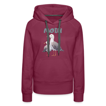 Frauen Premium Hoodie - Moin Möwe - Bordeaux