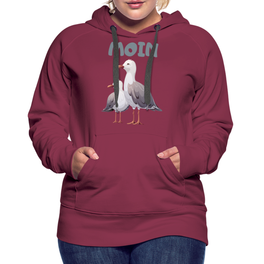 Frauen Premium Hoodie - Moin Möwe - Bordeaux