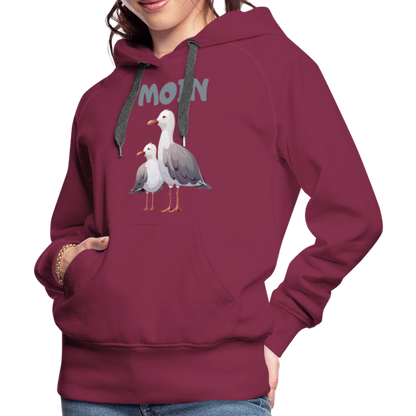 Frauen Premium Hoodie - Moin Möwe - Bordeaux