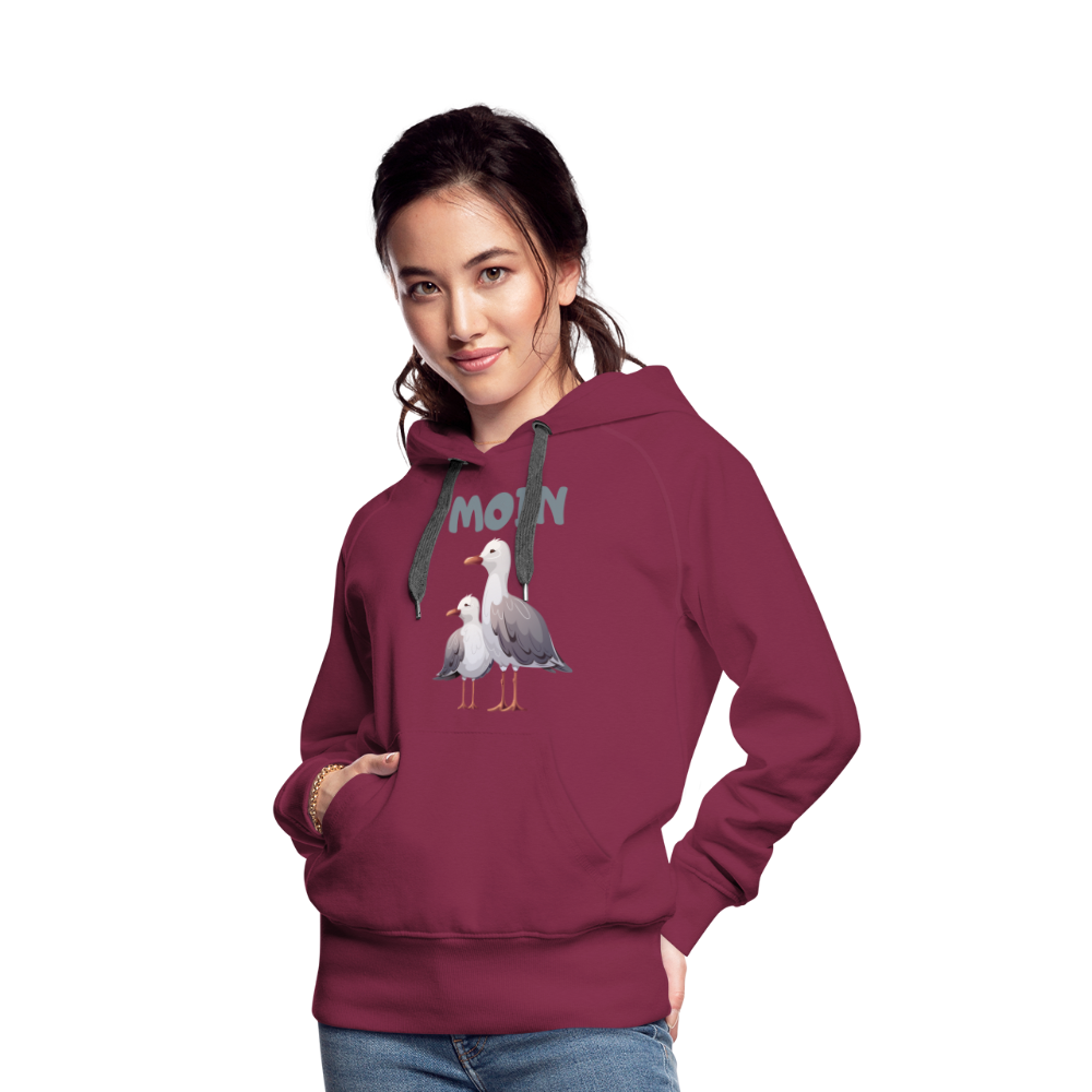 Frauen Premium Hoodie - Moin Möwe - Bordeaux