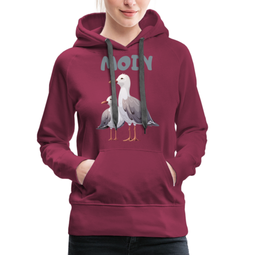 Frauen Premium Hoodie - Moin Möwe - Bordeaux