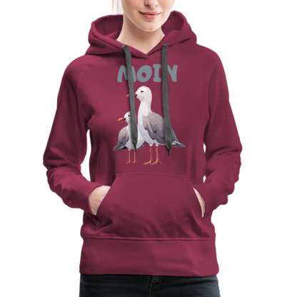 Frauen Premium Hoodie - Moin Möwe - Bordeaux