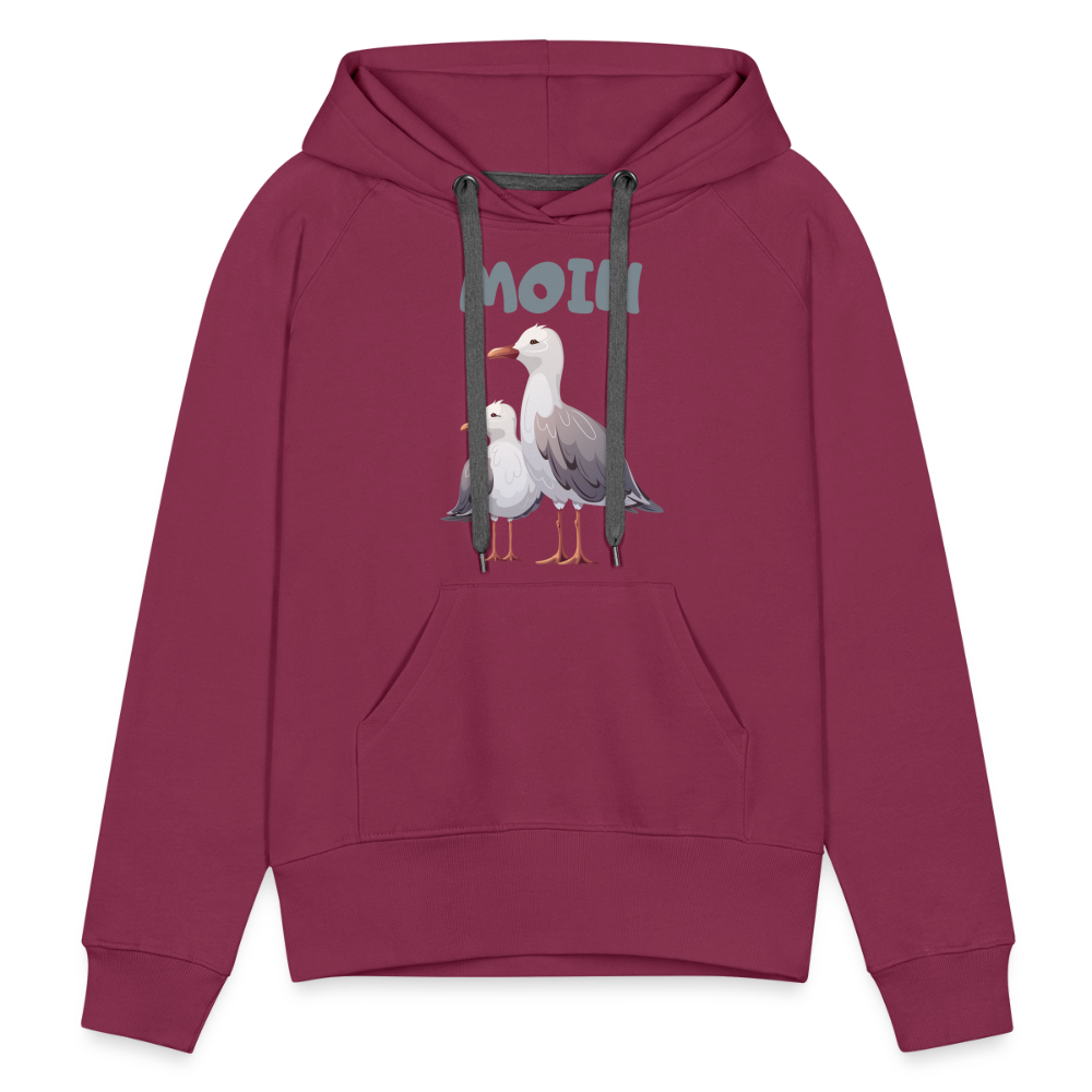 Frauen Premium Hoodie - Moin Möwe - Bordeaux