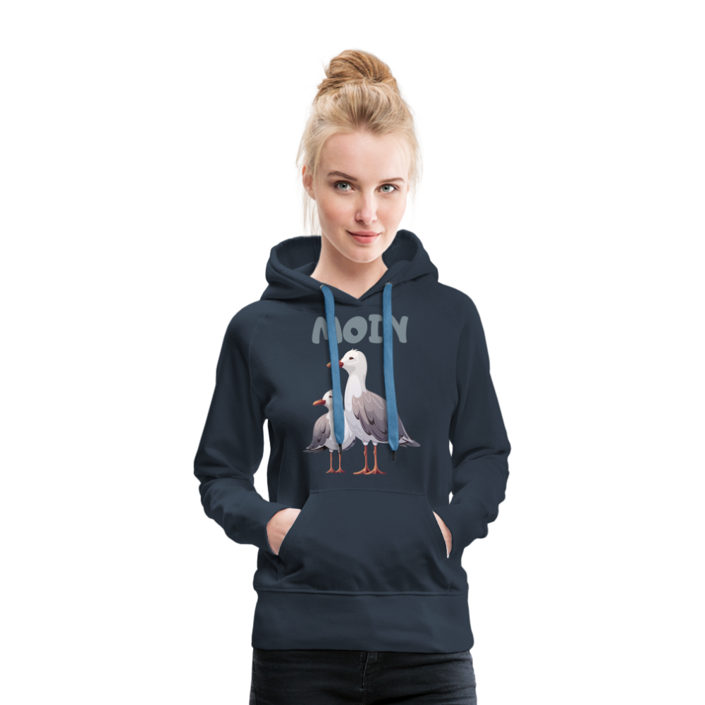 Frauen Premium Hoodie - Moin Möwe - Navy