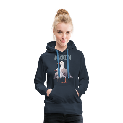 Frauen Premium Hoodie - Moin Möwe - Navy