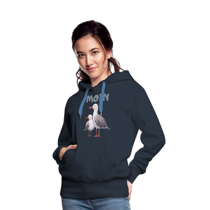 Frauen Premium Hoodie - Moin Möwe - Navy