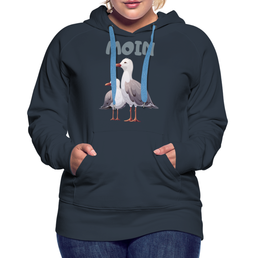 Frauen Premium Hoodie - Moin Möwe - Navy