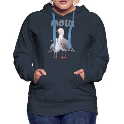 Frauen Premium Hoodie - Moin Möwe - Navy