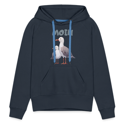 Frauen Premium Hoodie - Moin Möwe - Navy