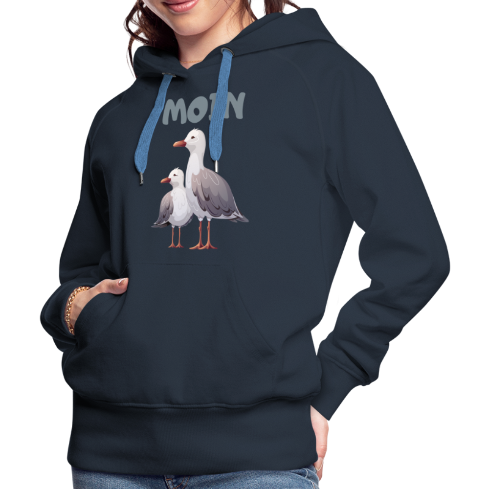 Frauen Premium Hoodie - Moin Möwe - Navy