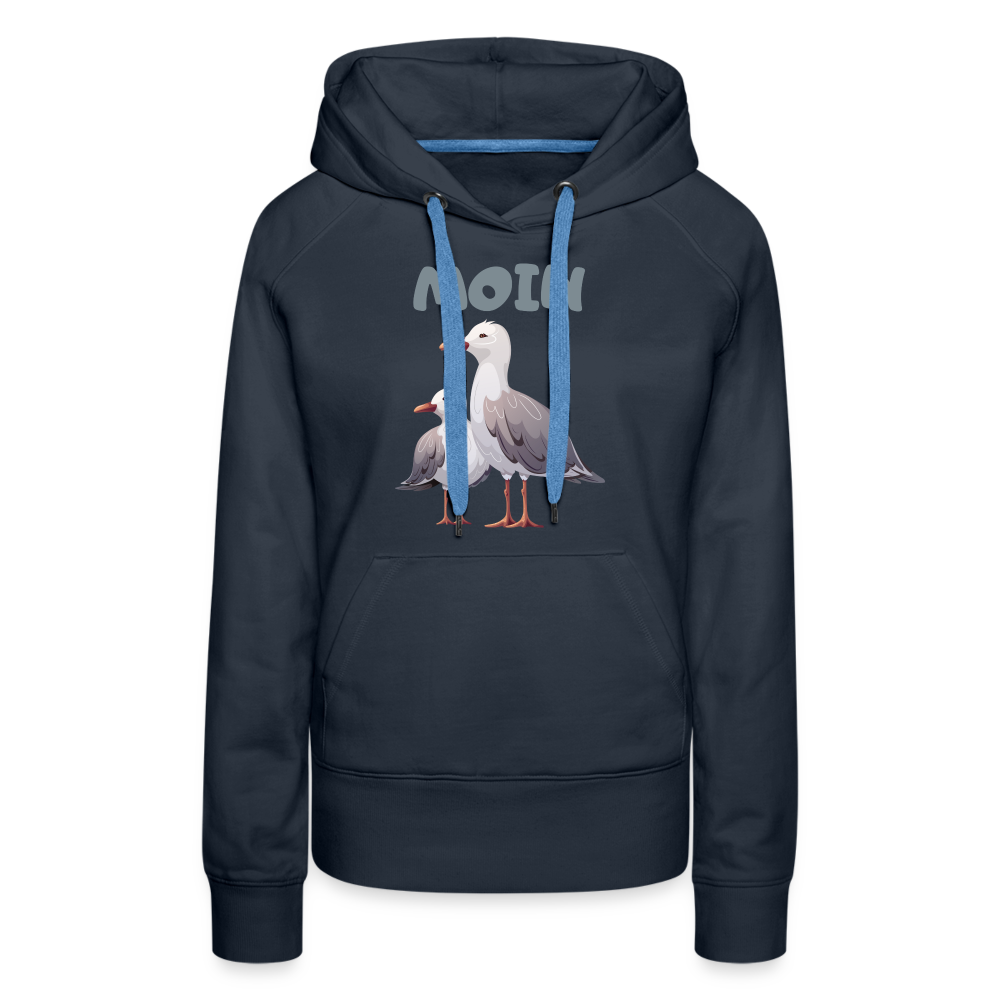 Frauen Premium Hoodie - Moin Möwe - Navy