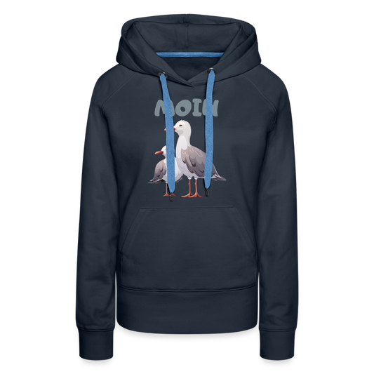 Frauen Premium Hoodie - Moin Möwe - Navy