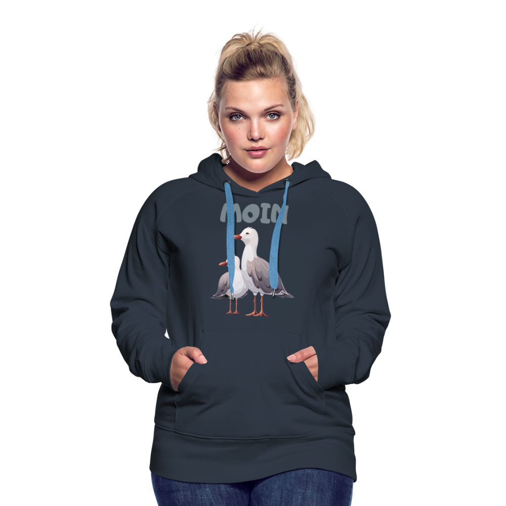 Frauen Premium Hoodie - Moin Möwe - Navy