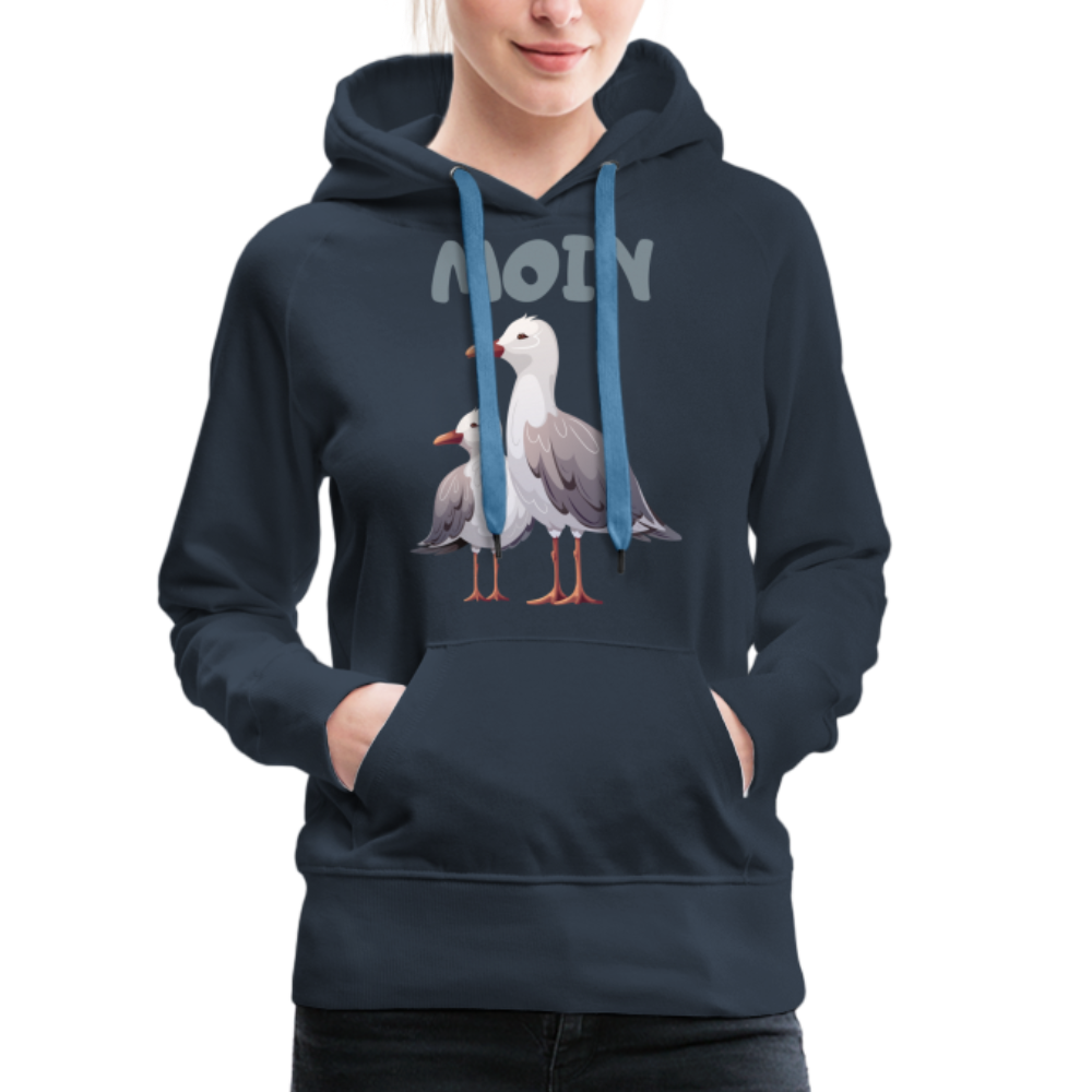 Frauen Premium Hoodie - Moin Möwe - Navy