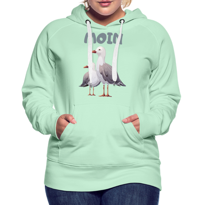 Frauen Premium Hoodie - Moin Möwe - helles Mintgrün